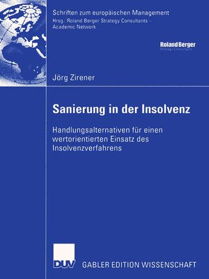 cover image of Sanierung in der Insolvenz